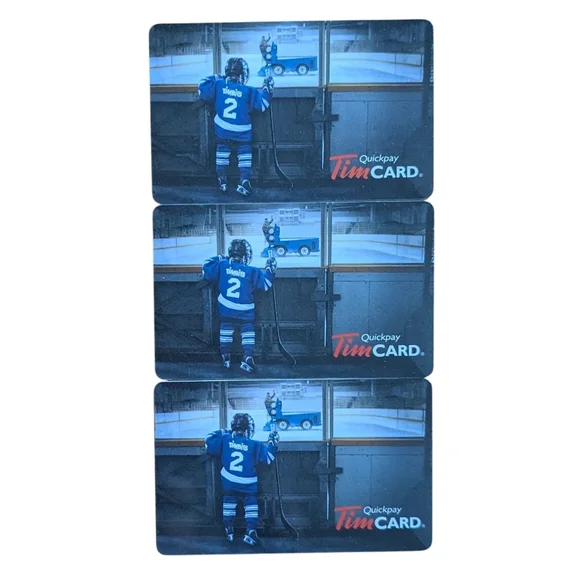 Tim Hortons Gift Cards Timbits Hockey Zamboni Rink Scene Lot of 3 Zero Balance - Picture 1 of 4
